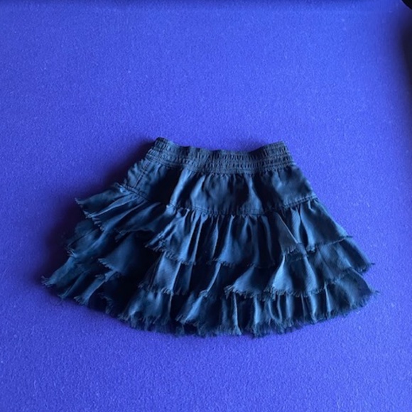 Abercrombie Dark Blue Tiered Ruffle Fringe Blue Skirt Girls Small - Picture 3 of 3